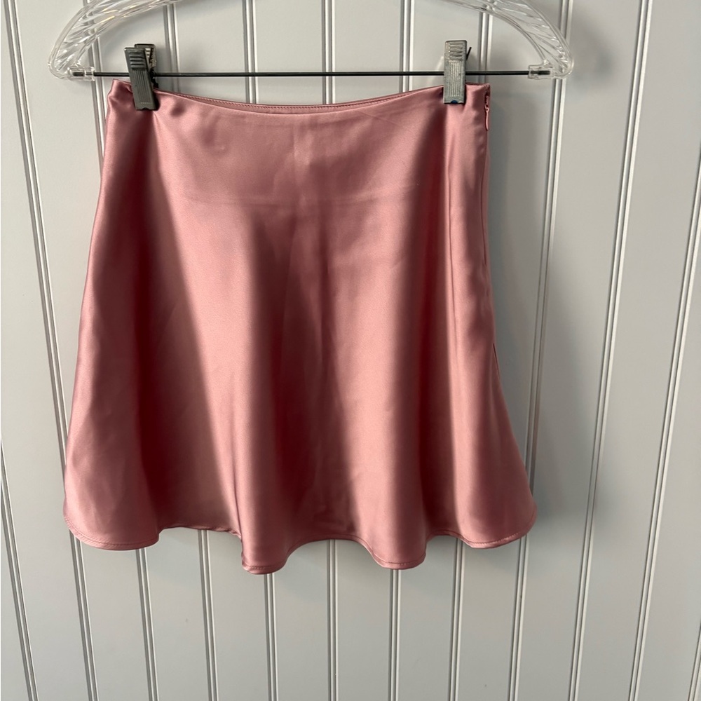 Forever 31 pale mauve flair silk skirt